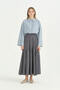 Asymmetrical Gathered Detailed Skirt - Smoked