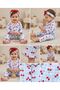 Baby Girl & Child Cherry Patterned Ruffle Bandana 100% Cotton Pajama Set