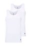 2-Pack White Modal Men's Undershirts, Cotton, Lycra and Modal Fabric Men's Undershirts - 2
