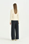 High Neck Basic Blouse - Ecru - 4