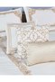 Ivory And Gold 7 Piece Embroidered Comforter Set (Super King Size) - 5
