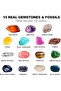 Gemstone Digging Kit, STEM Educational Toys DIY Science Kits Real Gemstone Discovery Rocks and Miner - 3