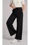Women's Black Palazzo Cut Wide Leg High Waist Sweatpants - 8