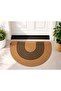 Jute Straw D Mat, Welcome Mat for the Door (40X60)-Beige with Black Stripes