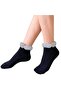 Special Plush Bowknot Rubber Detail, Perfumed, Soft Washable Lycra Combed Cotton Booties, Black