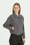 Striped Short Jacket - Smoked - 2