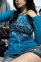 بلوزة قصيرة بأكمام طويلة من Blue Gothic Rose Harajuku Y2K - 2