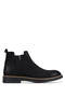 Men's Genuine Leather Black Nubuck Casual Boots