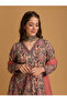 Maroon & Peach Printed Kurta Set - VRN1010 | Maroon & Peach-Size:M-38-Inches - 4