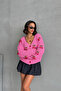 Women's Pink Cherry Accessory Knitwear Cardigan - 3