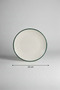 Valencia Serving Plate 25cm Rim Green