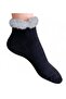 Special Plush Bowknot Rubber Detail, Perfumed, Soft Washable Lycra Combed Cotton Booties, Black - 5