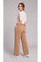 Women's Brown Palazzo Cut Loose Leg High Waist Sweatpants - 3