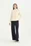 High Neck Basic Blouse - Ecru