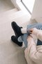 Mini Suede Sheepskin Thin Sole Women's Boots Black - 2