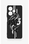 Infinix Hot 30 Compatible Black and White Ivy Patterned Silicone Case - 2