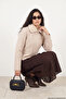 Cotton Detachable Fur Collar Detailed Cashmere Coat Women's Coat 6811149 - 2
