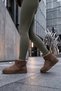 Mini Suede Sheepskin Inside Thin Sole Women's Boots Brown - 3