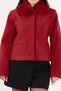 Cotton Detachable Fur Collar Detailed Cashmere Coat Women's Coat 6811149 - 5