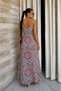 Ethnic Pattern Detailed Women's Rope Strap V-Neck Long Summer Stylish Dress - 4