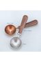 Retro Stainless Steel Coffee Spoon with Black Walnut Handle,10g - Measuring Spoon(Brushed - 3