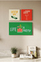 Lucky You Drama Queen and Life Is a Party - 3-Piece Mdf Painting Set - 3