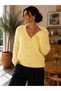 Women's Full Beardy Furry V-Neck 4-Button Stylish Knitwear Jacket Cardigan - 8