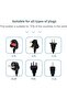 شريط طاقة عالمي متعدد المنافذ، محول حائط بـ 6 منافذ عالمية و 4 منافذ USB - 7
