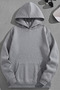 Unisex 3 Thread Cotton Gray Clover Print Loose Fit Sweatshirt Hoodie - 2