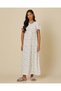 Women White Floral Print Nightgown