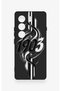 Tecno Camon 40 4g Compatible Black and White Ivy Pattern Silicone Case - 2