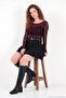 Floral Pattern Lace Boat Neck Blouse Women's Blouse 5867118 - 4