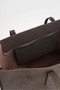Mara Suede Shopper Bag - Shoulder Bag (Brown) - 5