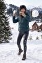 Winter Snow Leggings - Faux Leather Leggings with Velvet Inside for Winter - 2