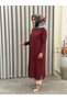 Merseerized Full-Length Tunic Burgundy - 2