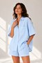 Muslin Shirt - Shorts Oversize Women's Set |   Ek1009596 - 5