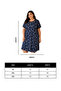 Women's 3-Button Short-Sleeved Oversized Nightgown Bamboo Cotton Blend Fabric Oversized Size Summer Nightgown - 2
