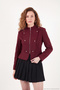 Hakim Lapel Button Detailed Napoleon Cashmere Jacket Women's Cashmere Jacket 611Ce090 - 5
