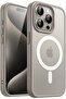 Magnetic Matte Case for iPhone 15 Pro, Natural Titanium