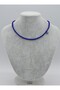 Pearl and Crystal Bracelet or Choker Necklace - Blue - - 3