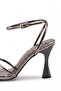 Platinum Women's Heeled Shoes with Ankle Buckle - 3