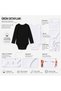 3-Piece Children's Long Sleeve Bodysuit 90% Cotton 10% Elastane Hooked Bottom Closure Flexible and Comfortable Ages 4-12 - 2