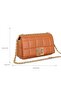 PG Classic Quilted Chain Crossbody Bag Flap Retro Shoulder Bag with Zippered Interior Compartment for Women - 6