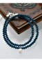 Pearl and Crystal Bracelet or Choker Necklace - Green - - 2