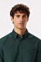 Men's Regular Fit Button-Down Collar Linen Shirt Yellow Men's Button-Down Collar Cotton Shirt Green
