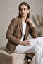 Louisa Camel Blazer Women's Genuine Suede Jacket - 4