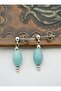 Turquoise Stone Earrings - Multicolor -