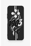 Tecno Spark 30C Compatible Black and White Ivy Patterned Silicone Case - 2