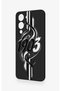Vivo Y19 5g Compatible Black and White Ivy Pattern Silicone Case - 4