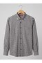Men's Classic Loose Fit Long Sleeve Checkered Dad Shirt with Pockets
